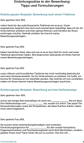 Telefonbewerbung als vorstufe zur initiativbewerbung. Eine Beispielformulierung Fur Eine Online Bewerbung Als Textvorschlag Pdf Free Download