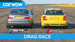 Bmw M3 Csl Vs Audi Rs4 B5 Drag Race Rolling Race Review Bmw Audi Rs4 Drag Race