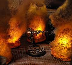 Flickering Led Lights For Explosions Fires Video Uploaded 5 21 12 Forum Dakkadakka Just A Few Skulls Short Of A Throne Warhammer Terrain Fire Video Fire