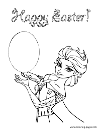 Nice easter egg coloring page. Disneys Frozen Happy Easter Coloring Pages Printable