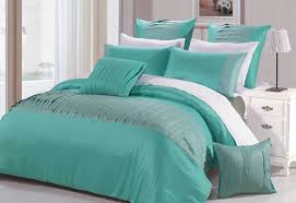 Turquoise bed sheets have a calming presence, and broadcasts a bright light, which is also perfectly complemented by the warm colors. Molise Turquoise Quilt Cover Set Aqua Summer Bedding Set Sale