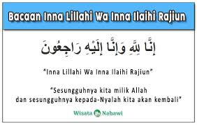 I couldn't help but cry. Inna Lillahi Wa Inna Ilaihi Rajiun Dan Penggunaannya