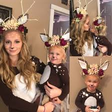 Diy Hirsch Kostum Mama Ich Kleinkind Hirsch Kostum Idee In 2020 Bambi Kostum Hirsch Kostum Halloween Kostume Kinder