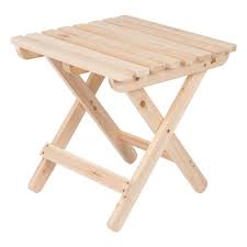 Shine Company Adirondack Natural Square Wood Folding Table In 2020 Wood Folding Table Side Table Wood Folding Table
