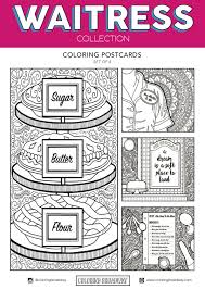 Waitress Coloring Postcards Coloring Pages Color Card Waitress