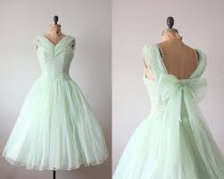 1950s Dress Mint Green Princess Dress Green Wedding Dresses Prom Dresses Vintage Cocktail Dress Wedding