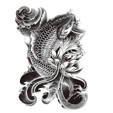 Black And White Koi Fish Tattoo Sleeve Pin On Tattoos For Women