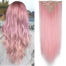 Acheter extension cheveux en solde ! 26 Pouces Extensions Synthetique Cheveux A Clip 8pcs Lisse Rose Clair Longueur 66cm Poids 140g Achat Vente Perruque Postiche 26 Pouces Extensions Cdiscount