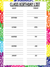 Последние твиты от the birthday list (@thebirthdaylist). Class Birthday List Freebie By Middle Grades Maven Tpt