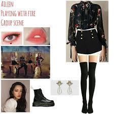 Bllɔkpiik 5th Member Outfits Sur Instagram Bllɔkpiik Aileen Playing With Fire 4th Outfit Kpop Outfits Kpop Fashion Outfits Stage Outfits