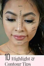 10 Contour Highlight Makeup Tips Highlighter Makeup In 2021 Contouring And Highlighting Highlighter Makeup Makeup Tips