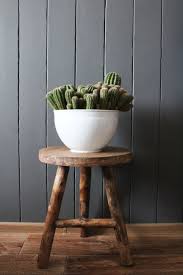 Round Stool Village Flower Stand Bedside Table Rustic Etsy In 2020 Round Stool Rustic Stools Flower Stands