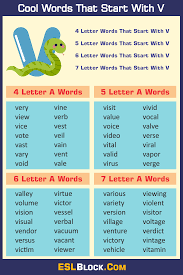 Microsoft word is the most commonly used word processor for personal and professional use. Awesome Cool Words That Start With V English As A Second Language