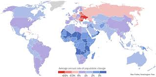 How The World S Populations Are Changing In One Map Map Ap Human Geography World