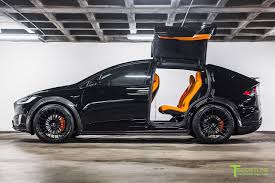 Black Tesla Model X P100d T Largo Limited Edition With Lamborghini Orange Interior By T Sportline Tesla Model X Tesla Model Tesla