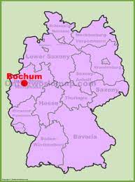 Den är detaljerad och har flera av sevärdheterna markerade. Bochum Location On The Germany Map