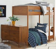 If i were to outfit my bedroom, i'd want all the pieces to match to create a cohesive space. West Elm X Pbk Mid Century Twin Over Twin Bunk Bed Pottery Barn Kids