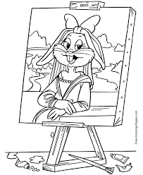 Repaint paris and discover what a pink eiffel tower would look like with min heo's beautiful illustrations of the city of lights. 3. Printable Bugs Bunny Coloring Page