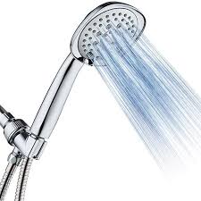 Luxury Square 6 Setting High Pressure Hand Shower Extra Long 72 Stainless Steel Hose Bracket Solid Brass Handheld Shower Head Shower Heads Hand Held Shower