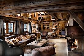 Le charme de la pierre, du bois et des habitations traditionnelles : Decoration D Interieur Chalet Montagne Pour Salon Chalet Interior Rustic House Home