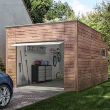 Garage En Bois Nano Home Brico Garage Bois Garage Bois Toit Plat Garage Extension