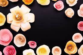While they look immensely complicated and this first block of steps is to make the petals and put them into the groupings that will make up the overall flowers when they are finished. Free Photo Top View Black Background With Cute Paper Flowers Frame