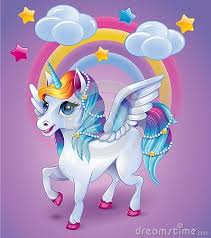 Set of colorful rainbow with different shapes isolated. Cute Baby Cartoon Unicorn With Wings On Rainbow Background Cartoon Illustration Unicorn Painting Unicorn Pictures Unicorn Drawing