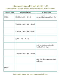 Expanded Form To Standard Form Worksheets Expanded Form Worksheets Expanded Form Standard Form Worksheet