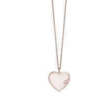 rose gold plated heart pendant necklace
