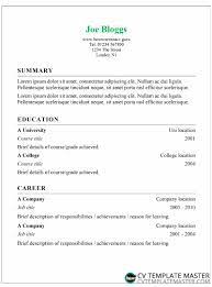 Cv tips cv formats cover letter personal statement personal qualities. Cv Template With A Simple Border Smart Headers And A Basic Format Cv Template Master