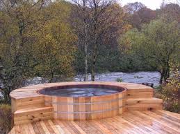 Handcrafted Hot Tub Cedar Made In Alaska Cedar Hot Tub Hot Tub Outdoor Hot Tub Designs