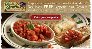 On average, our users save $35 using one of our. Olive Garden Coupons Printable Code For Restaurant Lunch April 2021 Takecoupon Com