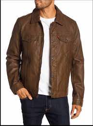 Levi S Men S Classic Faux Leather Jacket Brown Leather Jacket Men Leather Jacket Leather Jacket Men