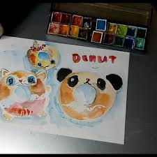 Comment Dessiner Un Donuts Facilement Ce Tutoriel Etape Par Etape Va Vous Montrer Un Exemple De Dessin De Donut Faci Drawings Watercolor Paintings Easy Donuts