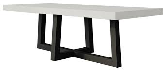 Industrial modern concrete dining table. Torre Rectangle Concrete Dining Table Industrial Dining Tables By Trueform Concrete Llc H Tbl Torre Rec 8440 Cc Pb Houzz