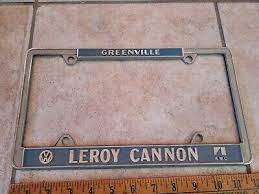 Greenville South Carolina Volkswagen AMC License Plate Frame Leroy Cannon  SC