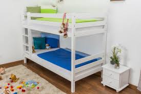 Kinderbett mit rutsche etagenbett pauli buche vollholz. Kinderbett Etagenbett Kiefer Massiv Vollholz Weiss Lackiert 121 Abmessung 90 X 200 Cm Teilbar