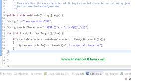 How To Check If A Character Is A Special Character In Java - Instanceofjava