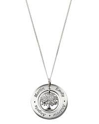 Engraving can be made on both sides of the disc, perfect for listing names or dates, or adding a. Personalised Family Tree Pendant J D Williams