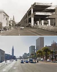 1990 The Embarcadero Freeway Then And Now When Damage Was Found After The 1989 Loma Prieta Earthq Embarcadero San Francisco California California Missions
