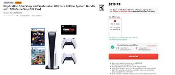 Our gift card generator is the world's best and leading generator site to get unique gift cards to you. Wario64 On Twitter Playstation 5 Sackboy And Spider Man Ultimate Edition System Bundle With 20 Gamestop Gift Card At Gamestop Https T Co Eb2gtvwwrb Https T Co Yn1361x8q8