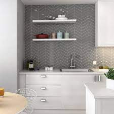 Serie scale, pg.160 wall tiles combination: Chevron Dark Grey Left 18 6 X 5 2cm Wall Tile Per Box