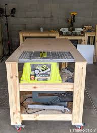 Mobile Workbench With Table Saw Portable Table Saw Mobile Workbench Diy Table Saw