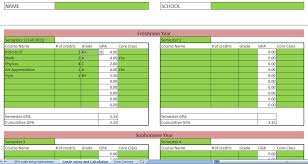 college gpa calculator excel college gpa calculator