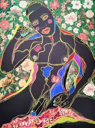 Black Adam - African American Black Male nude art. Original canvas  painting. Contemporary erotic wall art Naked man portrait Painting by Irina  Bast | Saatchi Art
