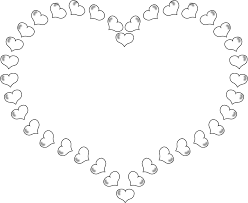 Shape Coloring Pages Heart Wallpaper Black And White Heart