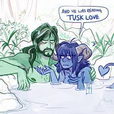 Life in Cartoon Motion — ...and he was reading Tusk Love 📗📘