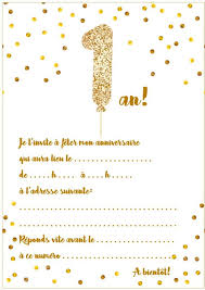 Texte invitation 1er anniversaire bébé : Carte D Invitation D Anniversaire 1 An