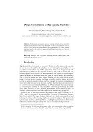 Maybe you would like to learn more about one of these? Pdf Design Guidelines For Coffee Vending Machines