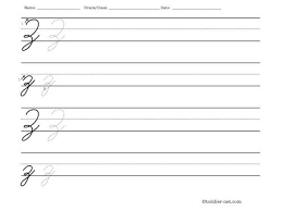Books for your little learners to identify and practice the letters. Cursive Letter Z Writing Worksheet